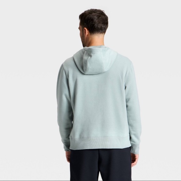 ALL IN MOTION NWT men’s active comfort fleece hooded sweatshirt -sage green -med - Picture 3 of 12